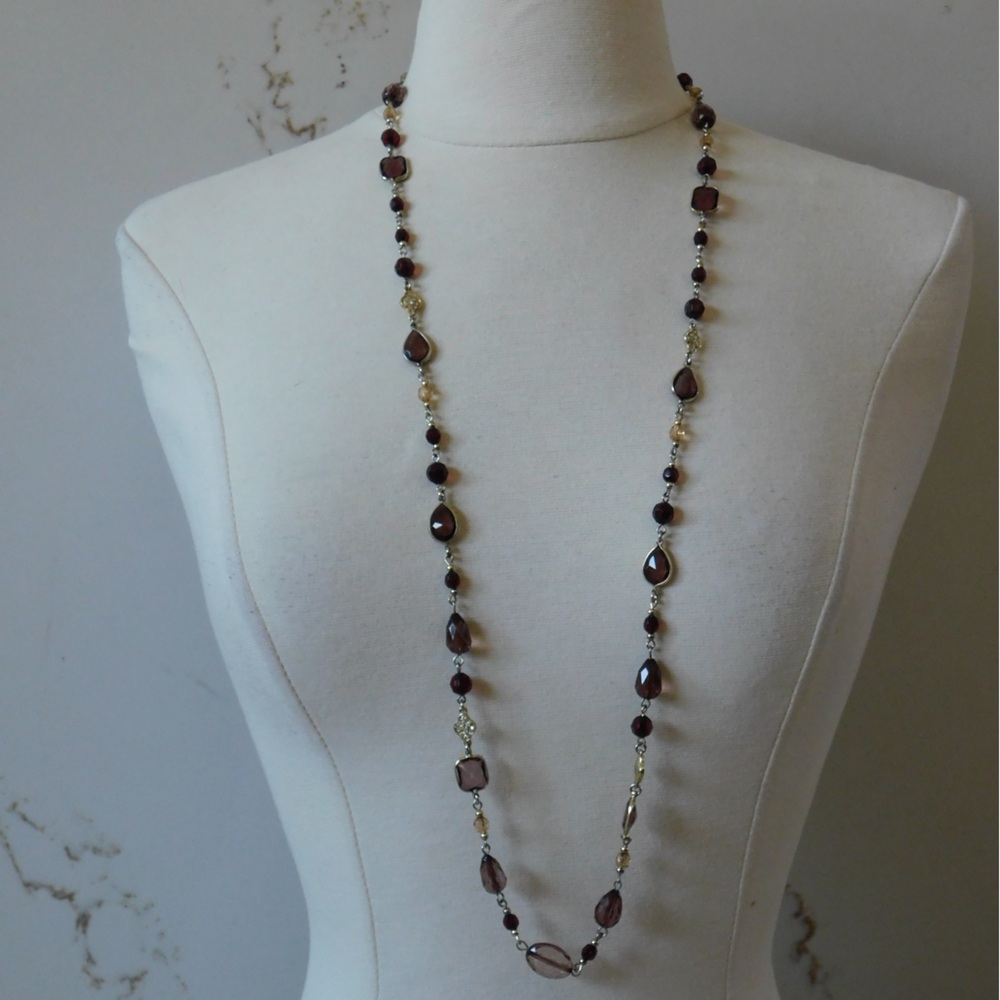 Elegant Brown Beaded Necklace